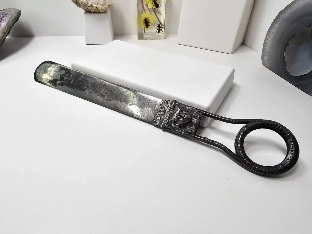 Vintage Bronze - Silver Plated Egyptian - Letter Opener *Read Description*